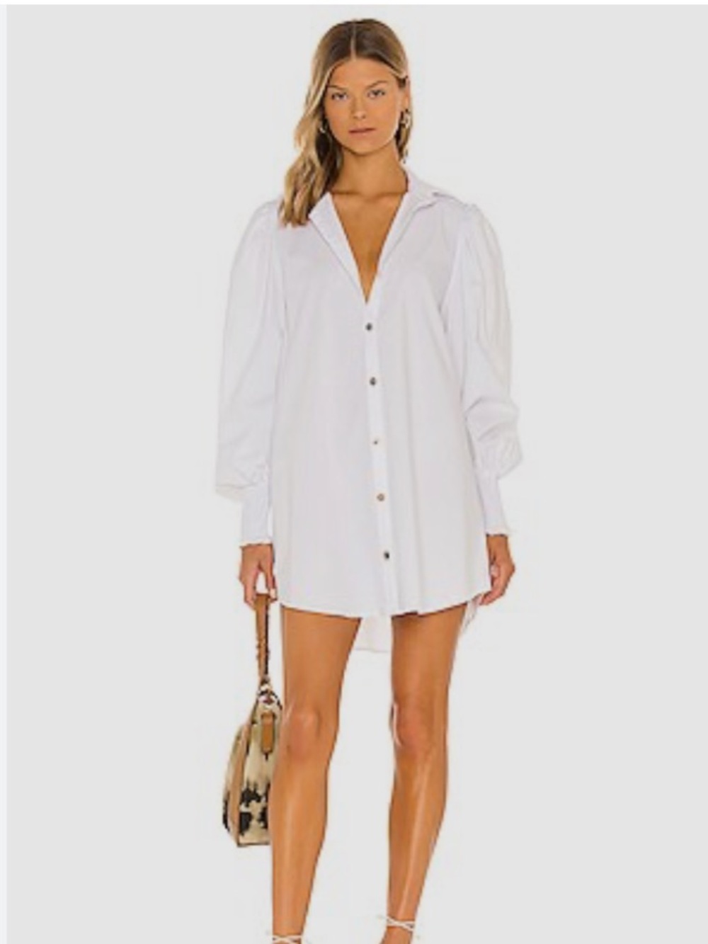 Show Me Your Mumu Allure Cotton Long Sleeve T Shirt Dress Mini/knee Length S NWT